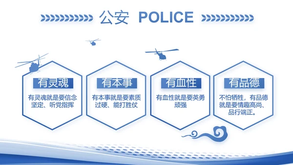 蓝色大气公安年终工作总结汇报PPT