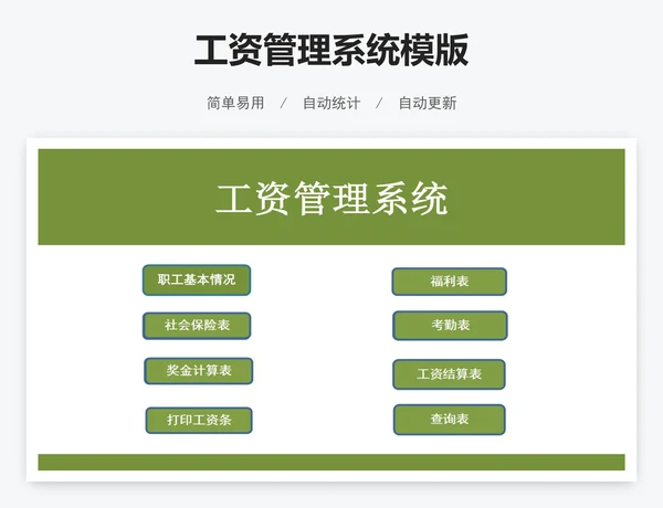 工资管理系统模版