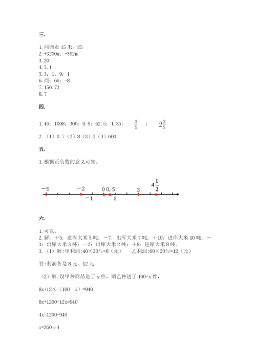 浙教版数学小升初模拟试卷带答案（基础题）.docx