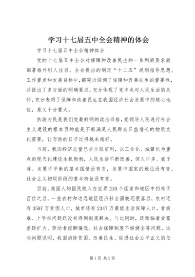 学习十七届五中全会精神的体会 (4).docx