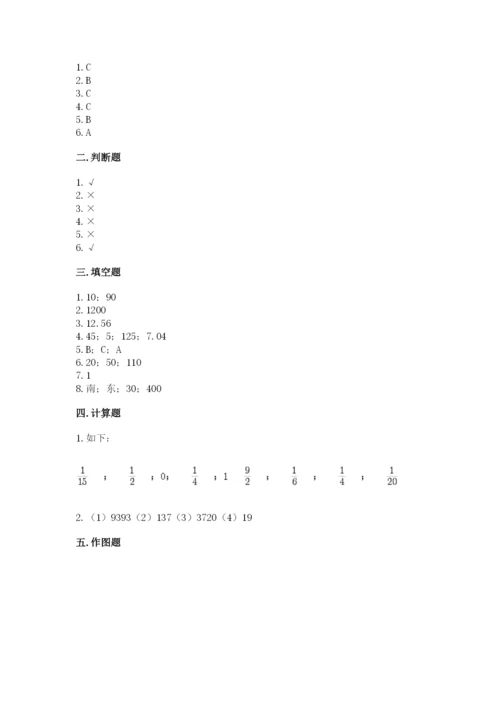 小学六年级数学上册期末考试卷（易错题）word版.docx