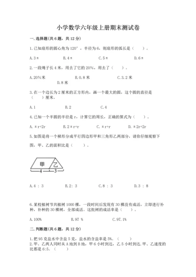 小学数学六年级上册期末测试卷精品（名校卷）.docx