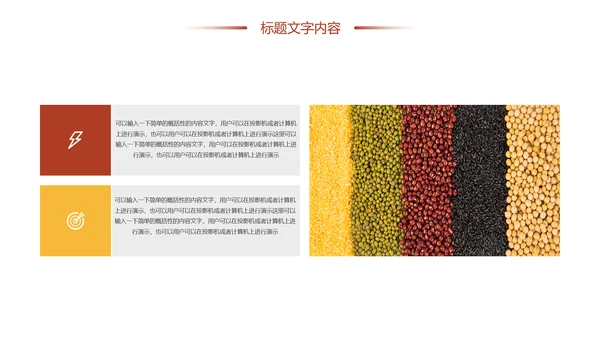 时尚有机生态五谷杂粮粗粮王健康养生PPT模板