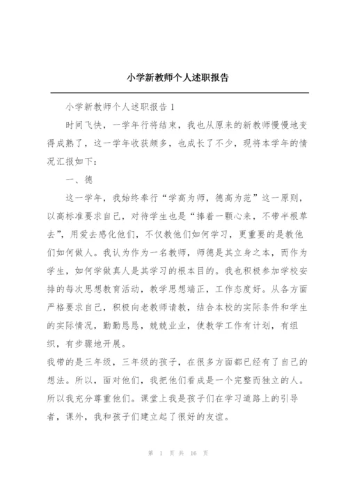 小学新教师个人述职报告.docx