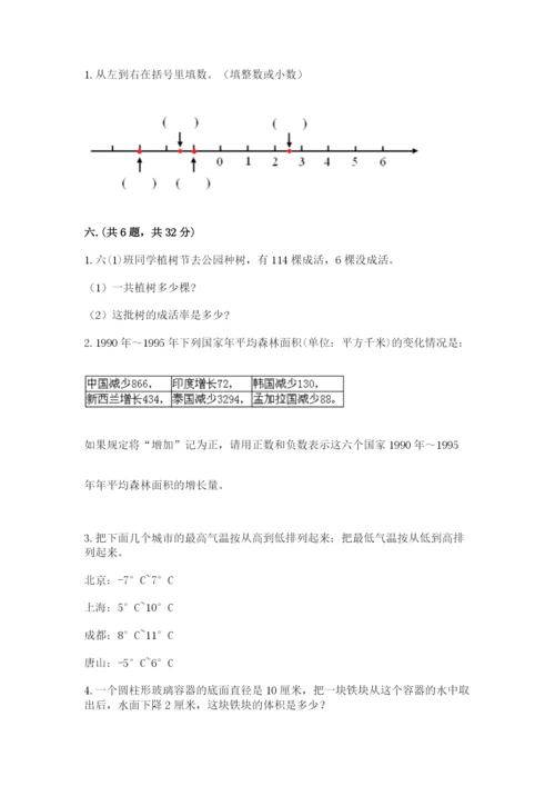 北师大版六年级数学下学期期末测试题含答案（考试直接用）.docx