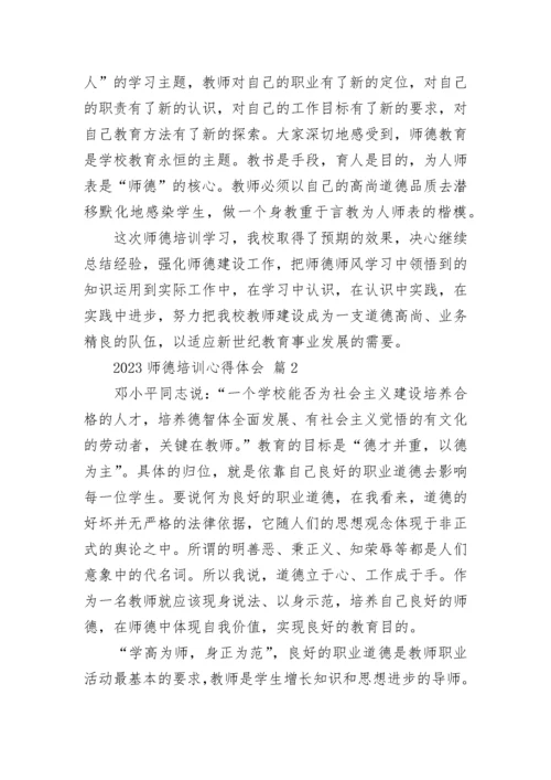 2023师德培训心得体会.docx