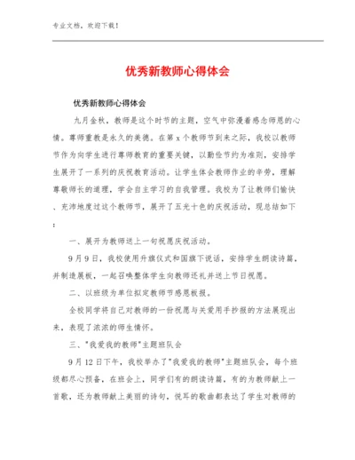 2024年优秀新教师心得体会例文13篇汇编.docx