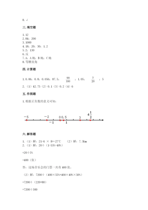 小学六年级下册数学期末卷及完整答案（必刷）.docx