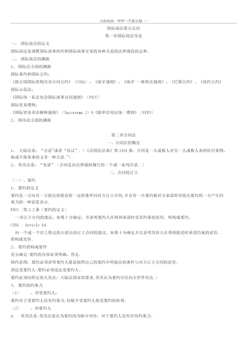 国际商法重点总结.docx