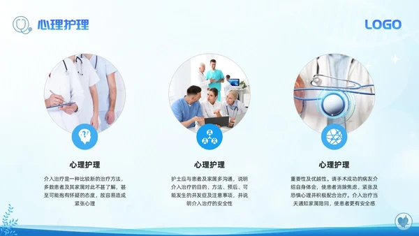 蓝色简约介入护理培训课件PPT模板宣传PPT动态PPT