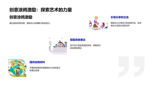 引导幼儿艺术涂鸦PPT模板