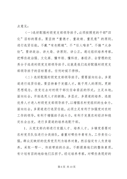 村级党支部领导班子调研报告.docx
