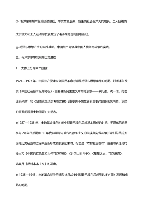 2023年考研政治马哲毛概知识点超强总结完整版.docx