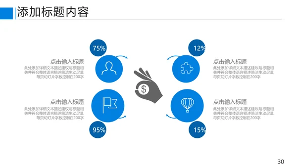 蓝色商业提案企业宣传公司简介PPT模板