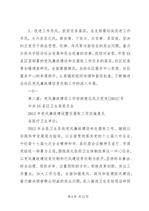 市统计局党风廉政建设责任制工作安排意见 (2).docx