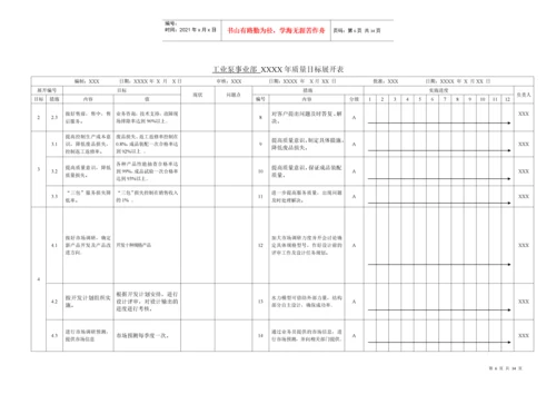 各部门质量目标展开表大全.docx