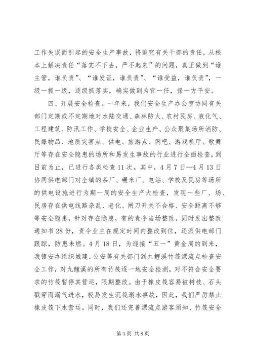 某镇XX年度安全生产工作总结工作计划.docx