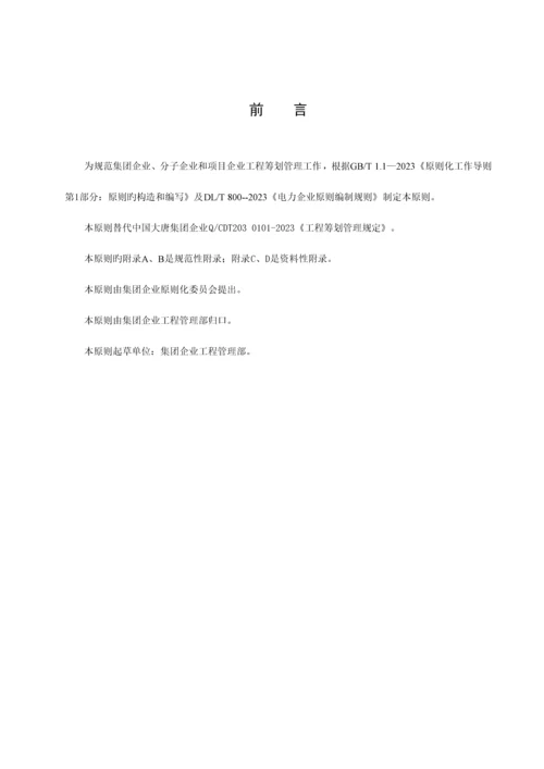 中国大唐集团公司电力工程策划管理规定.docx