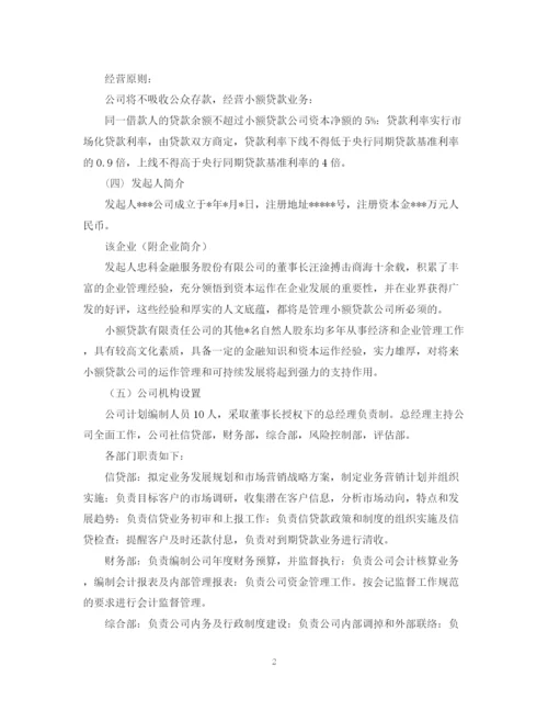 精编之小贷公司商业计划书.docx