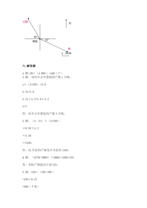 人教版六年级上册数学期末测试卷精品【夺冠系列】.docx