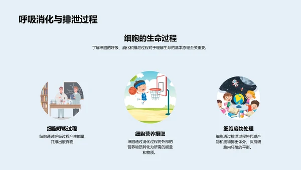 初中生物细胞学报告PPT模板