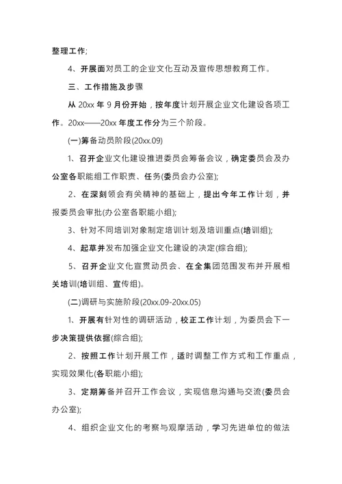 企业文化推行方案