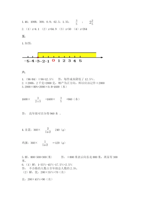北京海淀区小升初数学试卷含答案（考试直接用）.docx