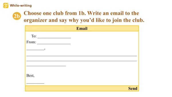Unit 5 Fun Clubs Section B 2a-2b Wrting 课件  人教版七年级