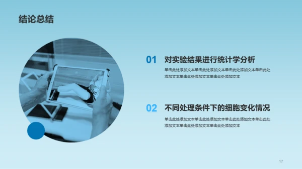 蓝色简约生物医疗研究报告PPT