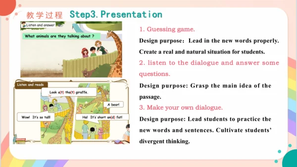 Unit3 At the zoo   PartA Let's talk 说课课件（共25张PPT）