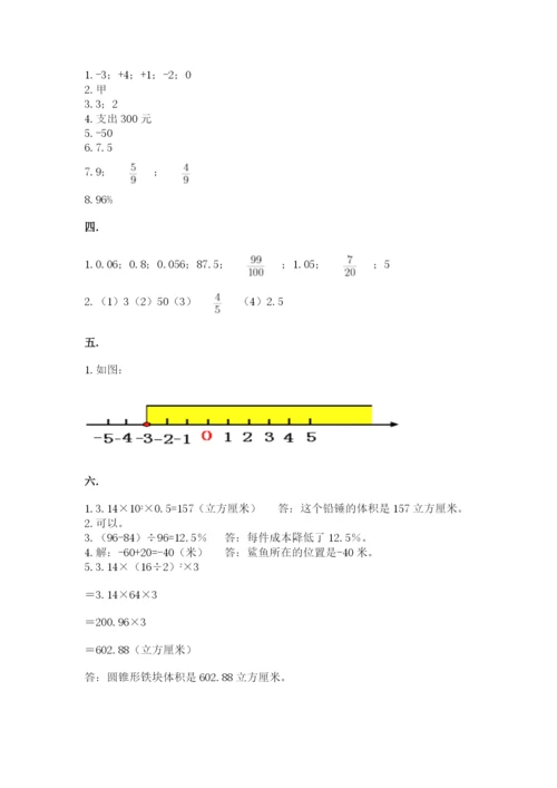 人教版数学六年级下册试题期末模拟检测卷【精选题】.docx