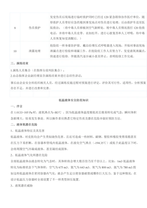 液氧泄露应急专题预案演练专业方案.docx