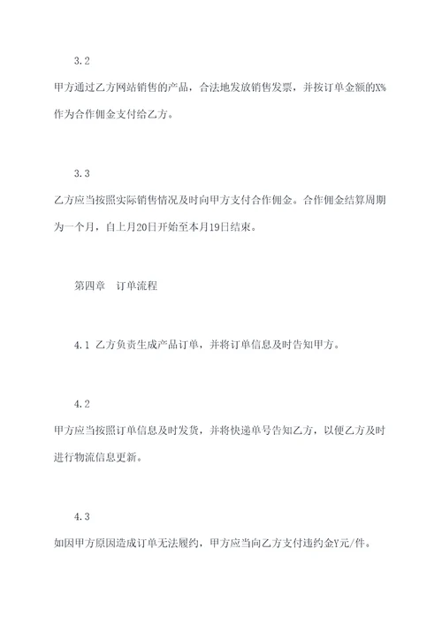 商城合作签约合同书