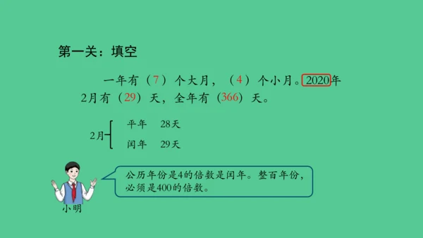 （新插图）人教版三年级数学下册 6.6 年、月、日单元复习整理（课件）(共23张PPT)