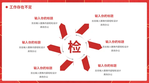 红色简约大气检察院工作汇报通用PPT模板