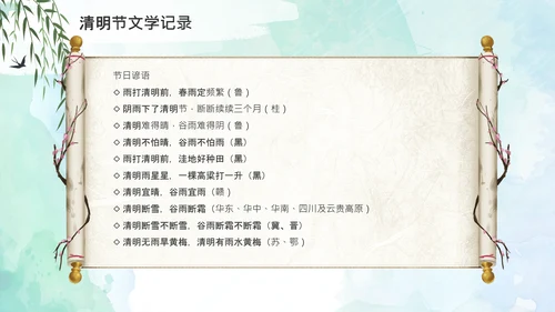 清明节起源习俗文化介绍通用PPT模板