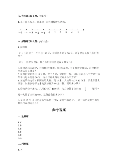 上海市嘉定区六年级下册数学期末测试卷完整版.docx