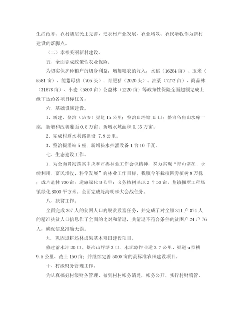 精编之乡镇年度农业农村工作总结优秀范文.docx
