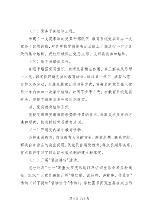 阳山中学党总支部党员培训工作计划.docx