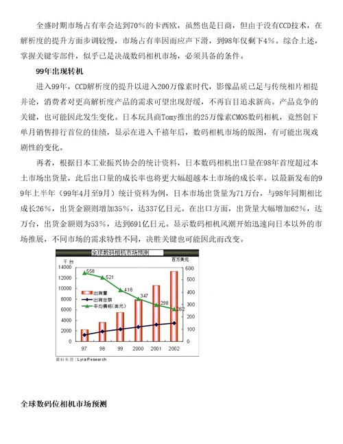 案例报告全球数码相机产业分析报告企业篇