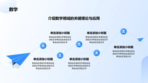 蓝色3D风理学类专业PPT模板