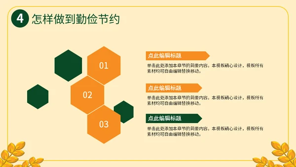 珍惜粮食勤俭节约主题班会通用PPT模板