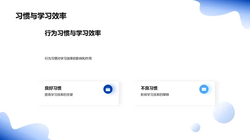 行为习惯对学术影响PPT模板