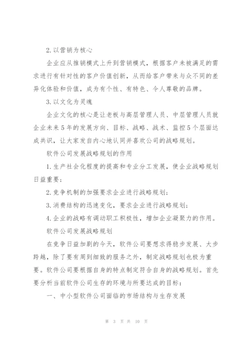 软件公司发展战略规划.docx