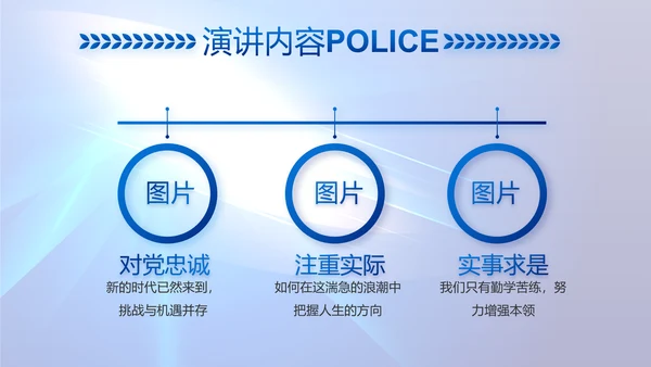 蓝色大气公安机关警察工作总结PPT