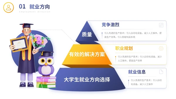 蓝色卡通风毕业论文答辩通用PPT模板