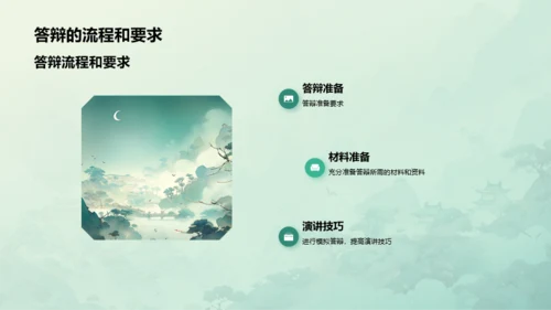 绿色中式国风文学专业毕业答辩PPT模板