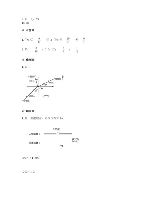 2022年人教版六年级上册数学期末测试卷（考点精练）.docx