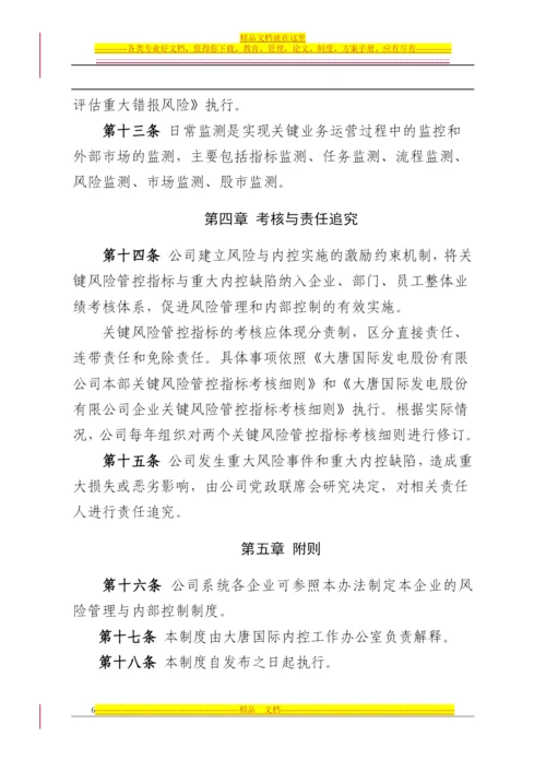 大唐国际风险管理与内部控制制度(试行).docx