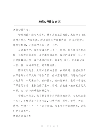 寒假心得体会15篇.docx